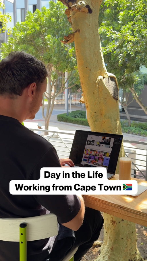What’s the best place you’ve ever worked from? Here’s a day in the life working from Cape Town, same goals, same focus, just a different backdrop. I’m grateful I get to design my work around my life, not wait for life to happen after work.

Curious about freelance work? Drop your questions below👇