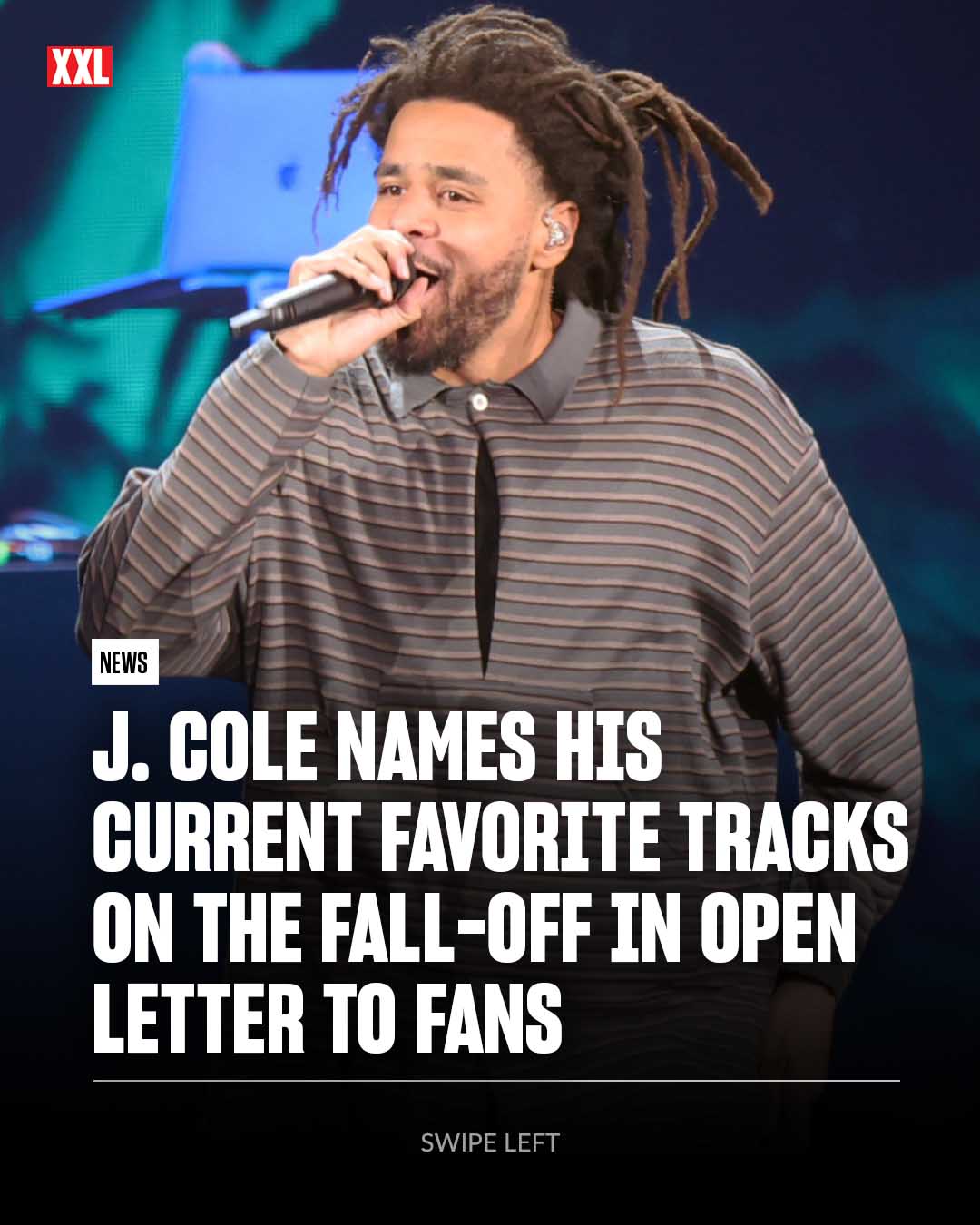 J. Cole names his current favorite tracks on The Fall-Off in an open letter to fans.

On Wednesday night (March 11), the North Carolina rapper dropped a note to his supporters on his inevitable.live website, catching them up on the past month since his new album dropped.

"What's good, y'all. It took me like a week and a half to fully recover from the Trunk Sale Tour, now I'm back to this regularly scheduled program called LIFE!" Cole wrote. "I was exhausted after leaving LA on that last stop, it had me thinking about this tour coming up… 6 months long!! Sheeeeeeeeesh!! I'm excited though," he added, referencing his upcoming The Fall-Off World Tour.

Cole went on to thank fans for their support of the chart-topping album and said he is also enjoying this project in a different way than in the past.

"I usually drop a project and be so tired from working on it that I don’t want to hear it once it’s out," Cole continued. "But with this one it’s different. Currently my favorite song is 'The Let Out'… 'Poor Thang' and 'I love her again' are creeping back up there too."

Cole said he would be updating his blog more regularly leading up to the tour and doing interviews now that people have gotten a chance to really dive into the album.

J. Cole is currently prepping for the massive The Fall-Off World Tour, which kicks off on July 11,and will make 73 stops before closing out in Johannesburg, South Africa, on Dec. 12.