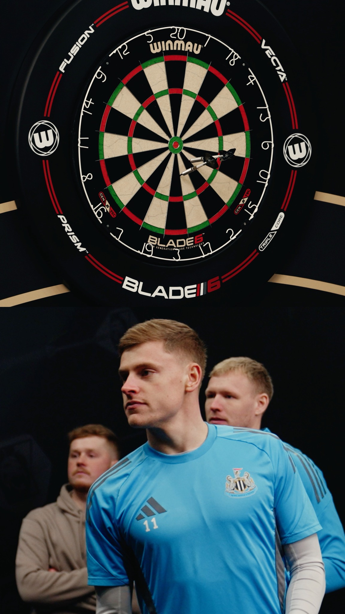 The lads step up to the oche with a lucky group of Mags Members battling to take the stage at the BetMGM Premier League’s opening night in Newcastle 💫

On the line… the chance to play with PDC pro, Gian van Veen 🎯

Harvey Barnes, Joelinton, Aaron Ramsdale and Shay Given all pick up the arrows. Who leaves with the bragging rights?