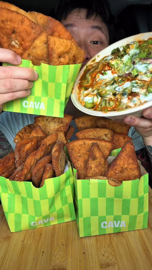 The Sumac Sour Cream and Onion Pita Chips are my new go to @cava #cavapartner