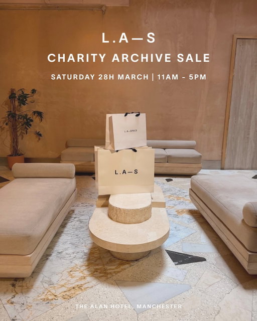 📣 NEW DATE ANNOUNCED
Saturday 28th March | 11am – 5pm

📍 The Alan Hotel, 18 Princess St, Manchester, M1 4LG

Thank you so much for your patience and understanding when we made the decision to postpone our Charity Archive Sale. We’re delighted to confirm the new date and hope you can join us as we celebrate John’s life and raise money for two incredible charities. 💛

All previously purchased tickets will remain valid for the new date.

If you have any questions, please feel free to send us a DM or email us at customercare@laspace.co.uk.