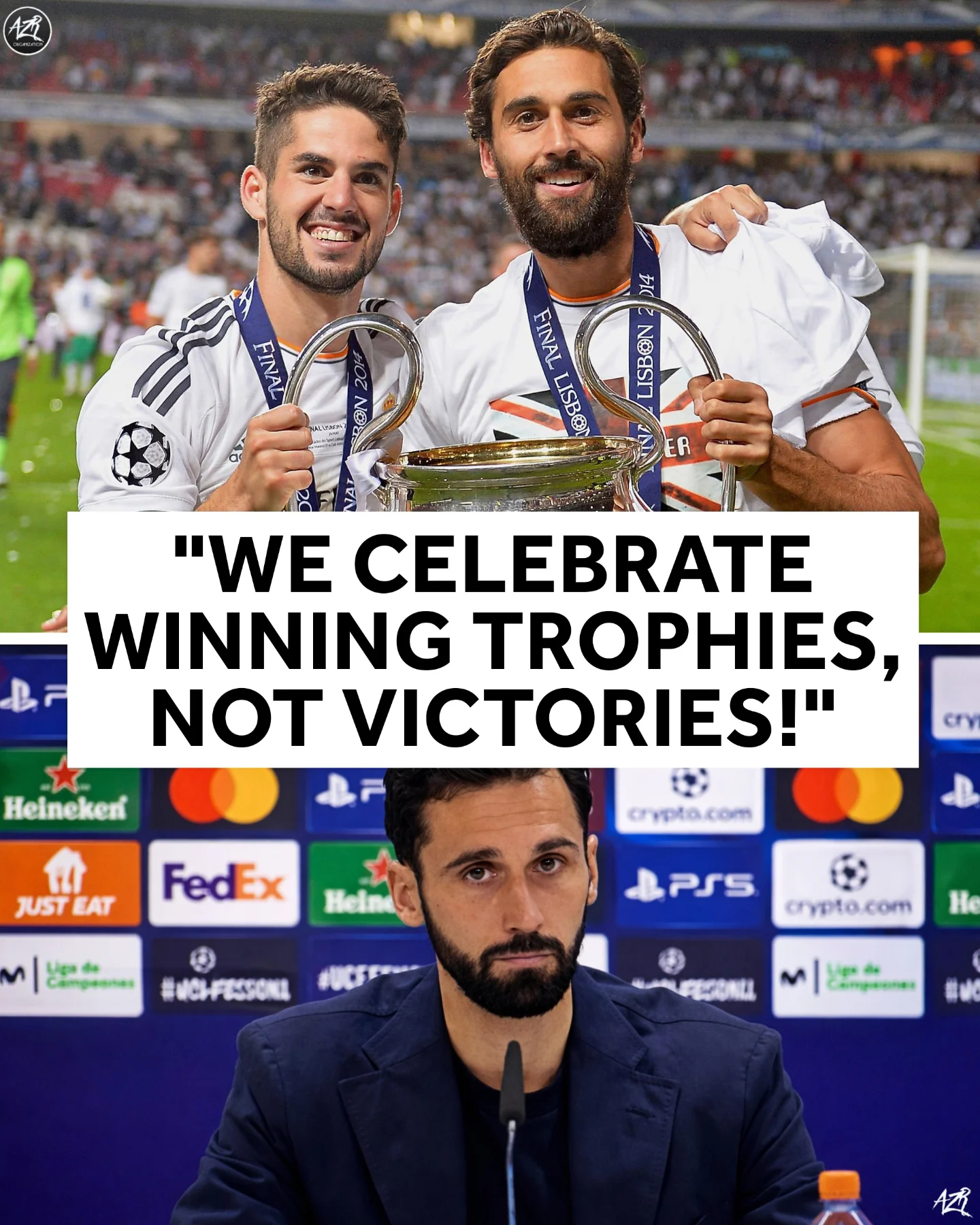 🚨 Back in 2016, Álvaro Arbeloa dropped one of the coldest quotes in football history… 🥶🏆👑

🗣️ “When everyone thinks we are de*d and buried, we go and win the Champions League.” 🏆

“Real Madrid is synonymous with the Champions League.”

🔁 Fast forward exactly 10 years…
Against all the odds, Álvaro Arbeloa is now the manager of Real Madrid and has led them to a 3-0 Win against Pep Guardiola's Man City in The UCL Round of 16! 🤯👏

🗣️ Alvaro Arbeloa: "Comparing this season to the 2016 CL? No, no, we just won a game." 😤

"We're not even through to the next round yet, we just won a game." 

"At this club, You Celebrate WINNING Trophies, not Winning Games." 😎🤌

Real Madrid have a 1% CHANCE OF WINNING THE UCL, according to @polymarketfc 😯

IMAGINE the scenes if Arbeloa goes on to WIN the Champions League as Real Madrid’s manager after dropping that quote a decade ago… 🥶

Can Real Madrid win the Champions League this season? ⬇️