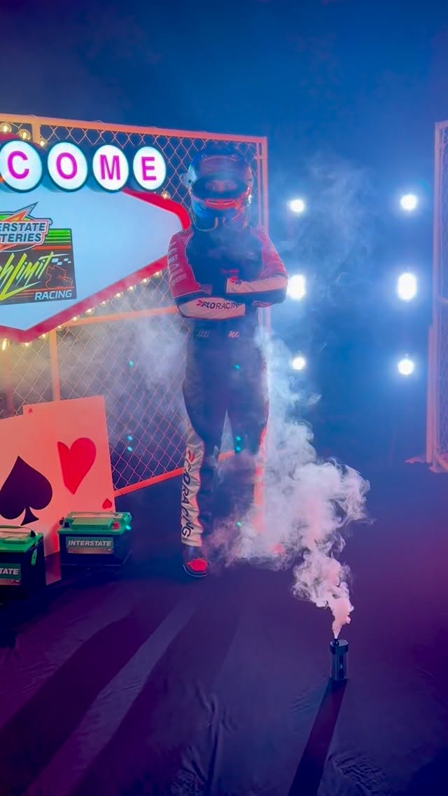 It’s @kylelarsonracin’s turn at Interstate Batteries #HighLimitRacing media day! The season begins tonight in Las Vegas! 🎰