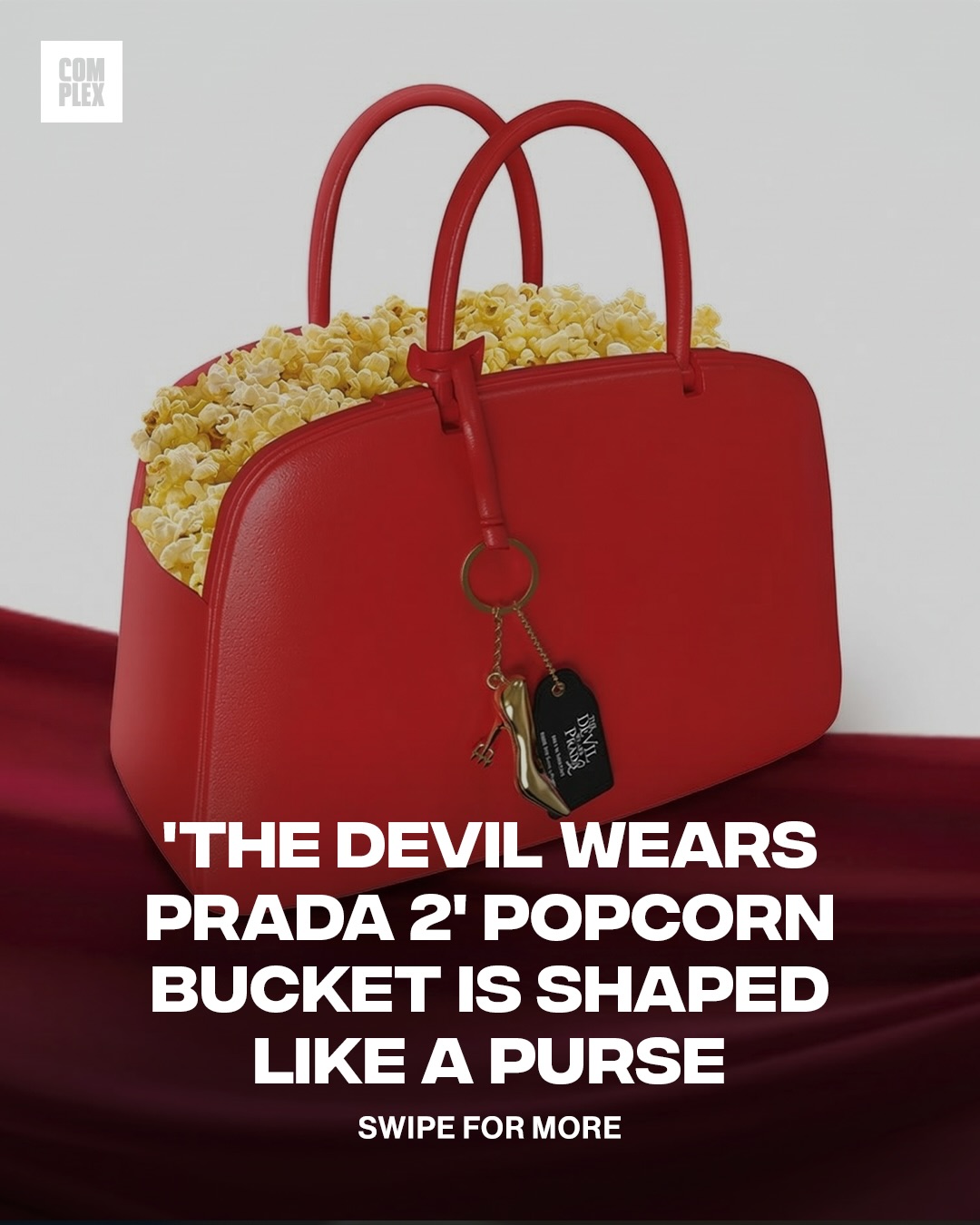 When the marketing is *chef’s kiss* 👏

AMC’s ‘The Devil Wears Prada 2’ popcorn bucket is shaped like a purse.