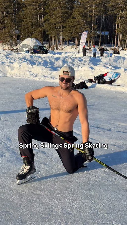 When that sun comes out. Us hockey players may as well try and catch a tan ☀️