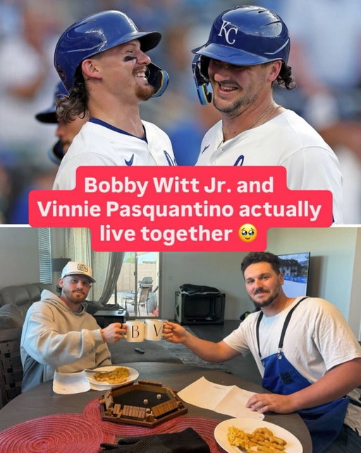 It’s true: the Royals teammates live in a house together during Spring Training that they call the “Wittz-Carlton”

They live with a third roommate, Barry (Bobby’s dog). They drive a minivan to practice every day… and sometimes, Vinnie cooks 😂

Get a look into their lives as roommates ➡️