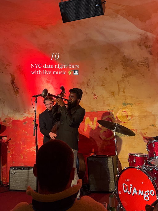 NYC’s date night bars with live music 🎷🎹🎶

My favorite spots for a not-your-average date night 🍸These bars bring live jazz, soul, and old-New-York energy✨

🎷@thenines_nyc 
🎷@faenanewyork 
🎷@draisnyc 
🎷@birds_ny 
🎷@zincbar 
🎷@cobyclubnyc 
🎷@tomijazznewyork_official 
🎷@stmazie 
🎷@thedjangonyc 
🎷@bemelmansbar 

Save this for your next NYC date night 🌹

—————————
🏷️
#nycnightlife #nycdateideas #nyclivemusic #nycbars #datenightnyc nycjazz livejazz jazzbars nycdrinks nycdatenightspots livemusic