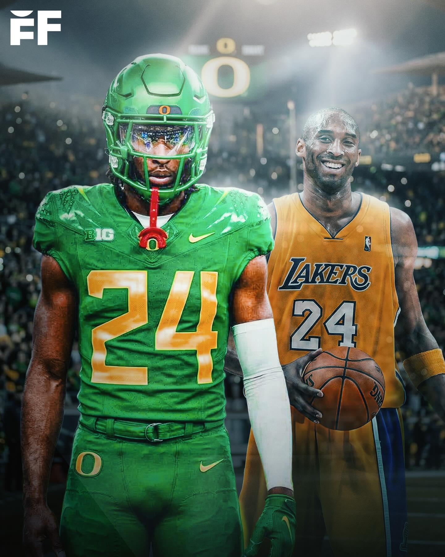 Oregon freshman safety Jett Washington, the Nephew of the late Kobe Bryant, will be wearing #24 to honor his uncle 🐍

Washington (6-5, 205lbs) is a five-star recruit, the No. 1 safety, and No. 1 player in Nevada according to multiple recruiting outlets.