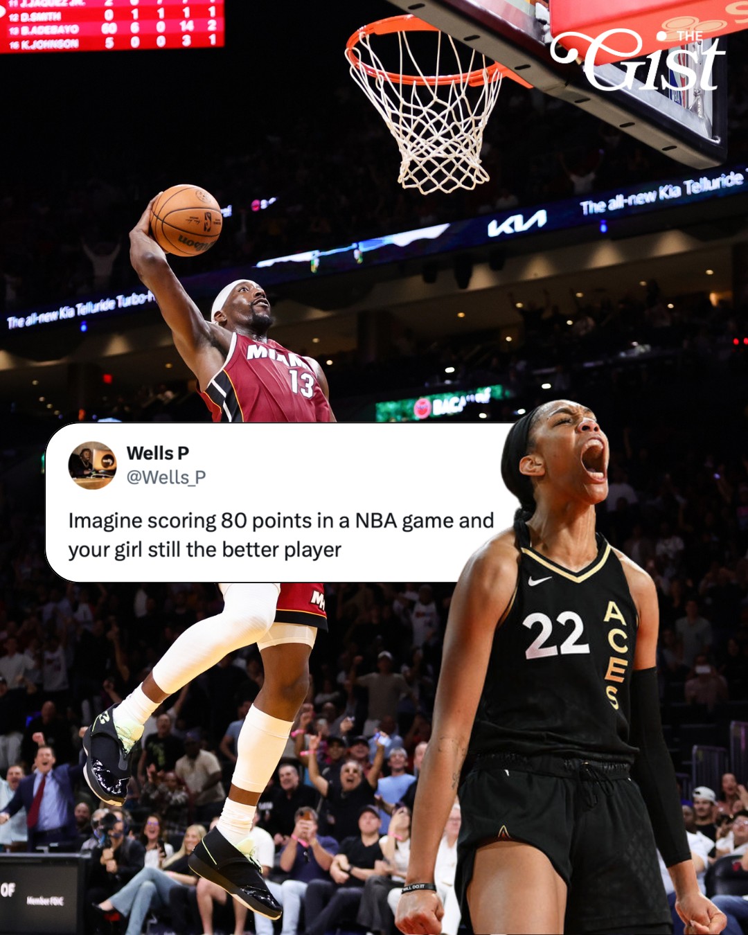 Sorry... we still aren't over the iconicness of this couple. 🤭⁣
⁣
The NBA's top 3 scoring performances of all-time: Wilt Chamberlain. Bam Adebayo. Kobe Bryant. 😳⁣⁣
⁣⁣
ICYMI: Miami Heat star Bam Adebayo scored the second-most points in NBA history on Monday night, dropping 83 points over the Washington Wizard to pass Kobe (81 points, 2006) for second-most points in a single game in NBA history. 🏀⁣⁣
⁣⁣
He trails only Wilt Chamberlain, who scored 100-points in 1962 – though many fans still debate the feat since no video footage of the game exists and the game was different. 🙃⁣⁣
⁣⁣
Bam's 83-point performance has sparked a stir on social media, with NBA Twitter feeling mixed emotions about Bam passing Kobe Bryant's iconic 81-point game... with 36-for-43 freethrows (also the most free throws made in a single game in NBA history). 👀 ⁣⁣
⁣⁣
#menssports #nba #basketball #bamadebayo