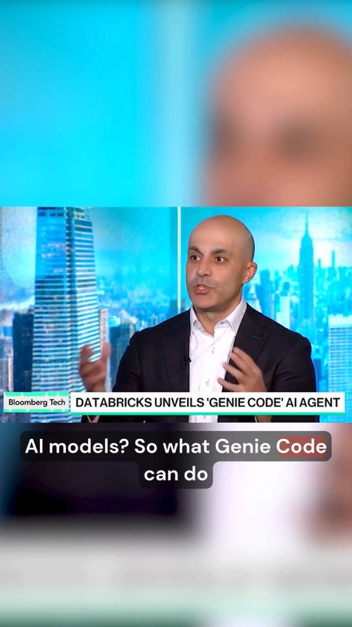 Databricks CEO and co-founder Ali Ghodsi joined @Bloomberg Tech to discuss the launch of Genie Code, an autonomous AI agent built specifically for data teams.