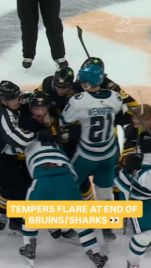 A good old fashioned line brawl to close out the night 🥊👀
