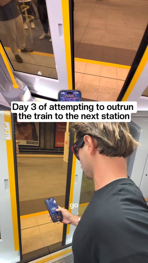 Day 3 of racing the train from Wynyard to Town Hall… #running #challenge #explore