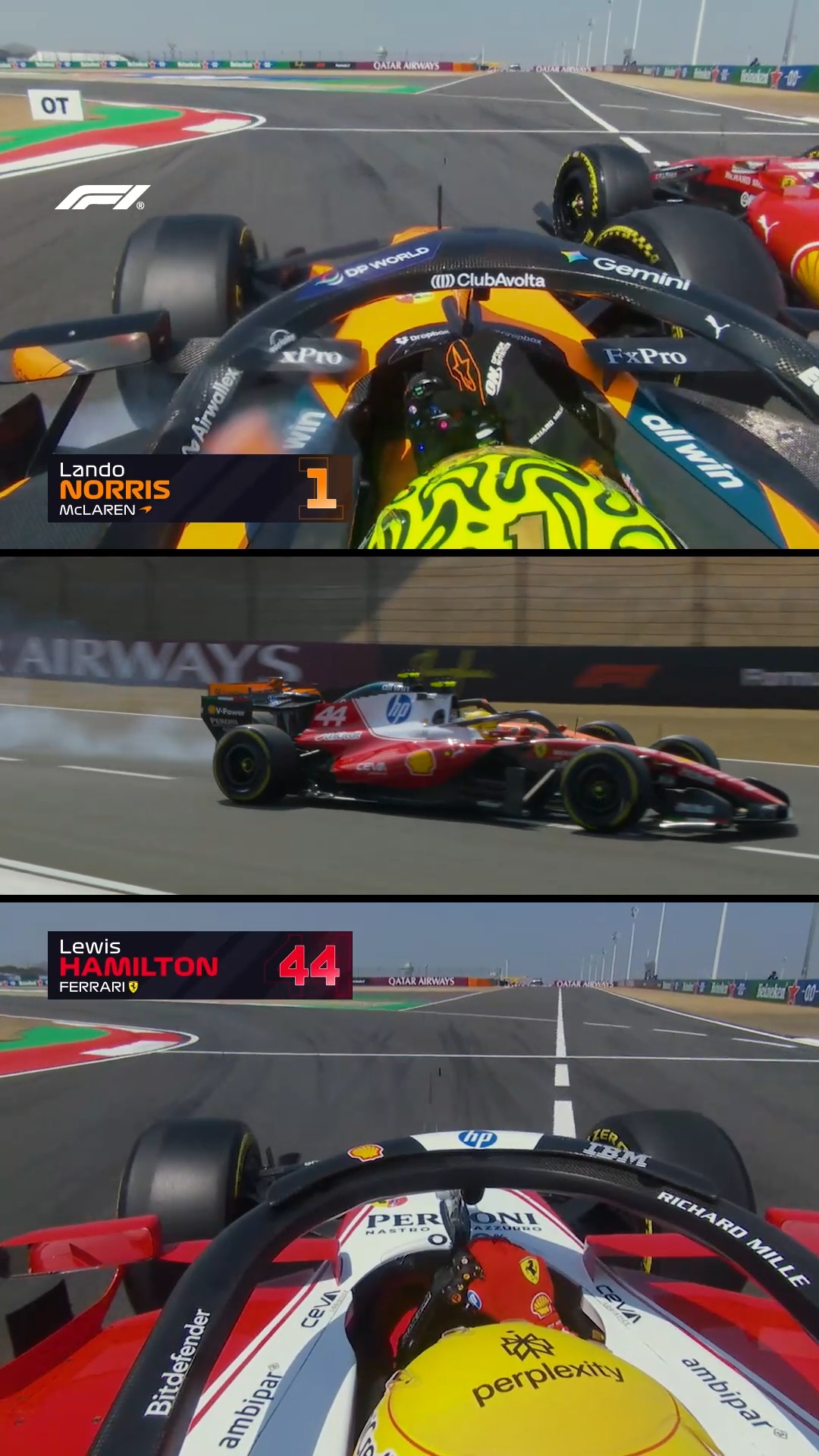 You know that old saying... "two British World Champions with yellow helmets into one doesn't go!"

#F1 #Formula1 #ChineseGP