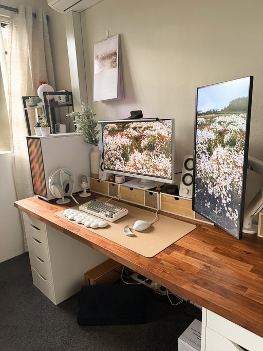 Can’t believe it took me this long to get a second monitor in my setup 😅😅 now I can’t live without it. 

Now I can finally play wow or overwatch and have discord and google on my second screen 🤯

How many monitors do you have in your setup? 🤔 

#gamingsetup #gamer #gamergirl #pcgamer #pcgamergirl