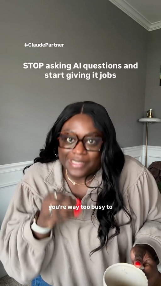 #ClaudePartner Stop playing Q&A tag with AI. @claudeai CoWork isn’t a chatbot. It’s more like delegating to a really capable team member. You describe the outcome, Claude makes a plan, you approve it, and you come back to finished work. 🙌🏾 Less prompting. More doing.