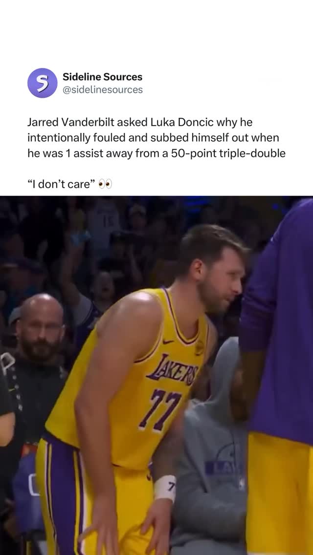 Luka Doncic wasn’t worried about getting the last assist for his 50-point triple double 👀 

(h/t @fullcourtpass_ )