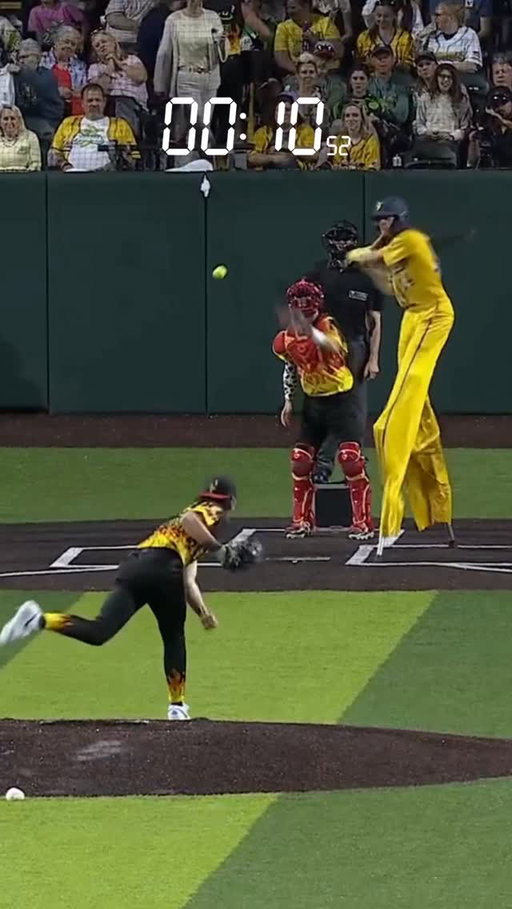Philly struck out his former teammate in just 10.66 SECONDS ⏱️

#bananaball #firefighters #savannahbananas #pitcher #wbc