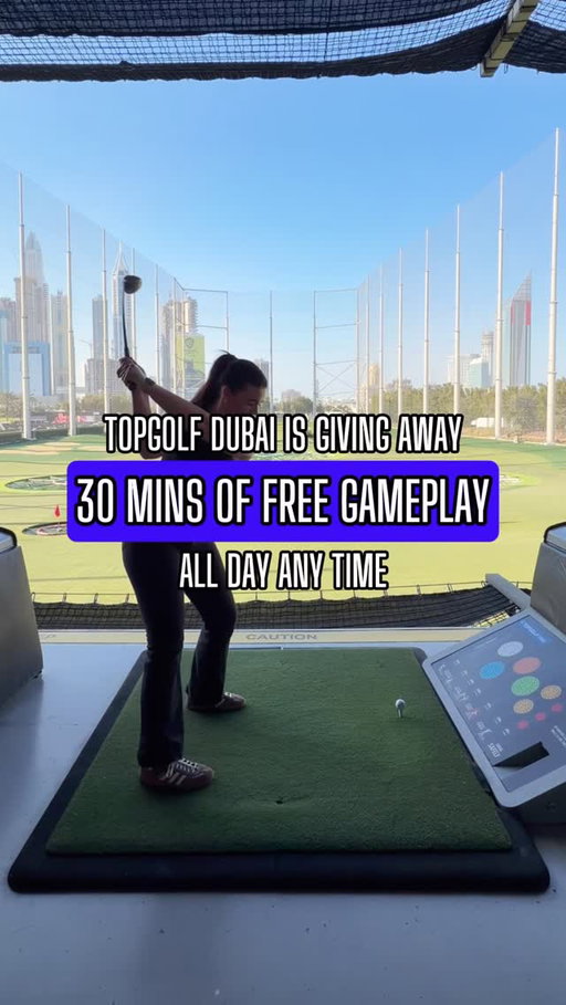 We’re giving back to you ⛳

Enjoy FREE bay reservations before 7PM and after 10PM, PLUS 30 minutes of FREE gameplay when you book 1 hour.

We are open and can’t wait to welcome you at Topgolf Dubai🏌️‍♂️

VALID UNTIL END OF APRIL 
 
#TopgolfDubai #Givingback