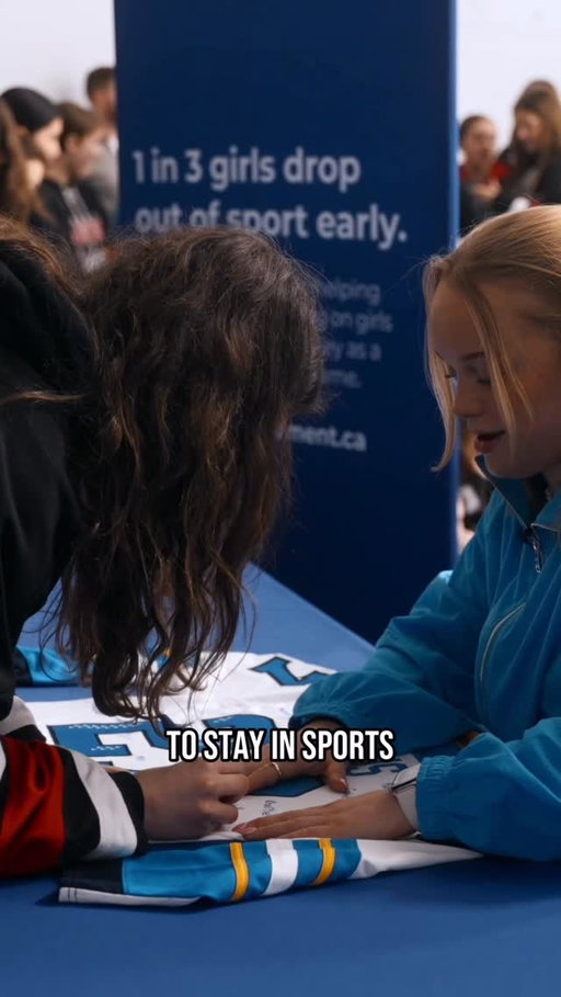 We changed it up today and had girls sign my jersey 🥲
 In doing so they all took the pledge to stay in sport 💙
 
Through this initiative, @theroyalekittens is supporting the PWHL Mentorship Program and helping reverse the trend of 1 in 3 girls dropping out of sport early.
 
Sign a jersey at HerSignatureMoment.ca — every signature supports the program and Royale is donating $25 for each of the first 1,000 signatures.
 
@theroyalekittens #HerSignatureMoment #ad