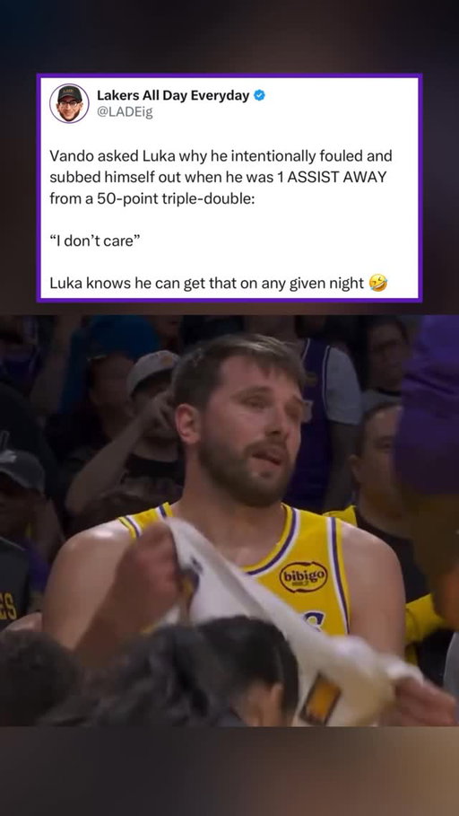 Luka knows he doesn’t need to stat pad to put up crazy numbers 🤷‍♂️💯