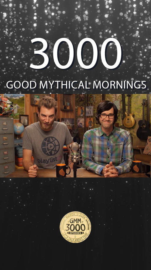 Here's to 3000 Good Mythical Mornings with all of you. ❤️ #GoodMythicalMorning