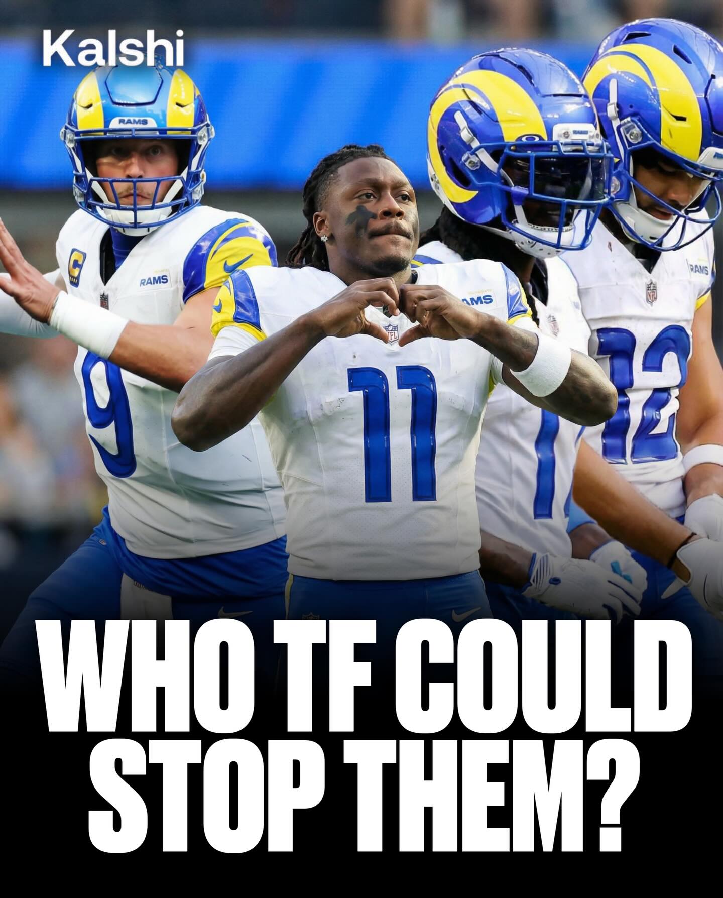 What’s the Rams record next season if they somehow acquire A.J. Brown AFTER beefing up their secondary?? 

They could be unstoppable… 

A.J. Brown is up to 22% odds to be a Los Angeles Ram next season on Kalshi