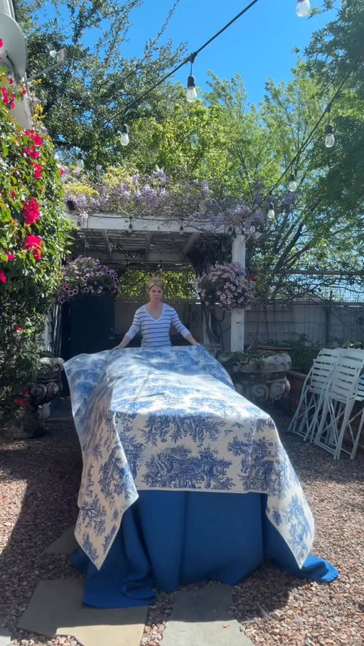 This is the secret to transforming a plastic folding table . . . Layer tablecloths to cover the metal legs! It makes such a difference and instantly creates an elegant table setting for entertaining.
.
.
.
#foldingtable #tablelinen #tablestyling