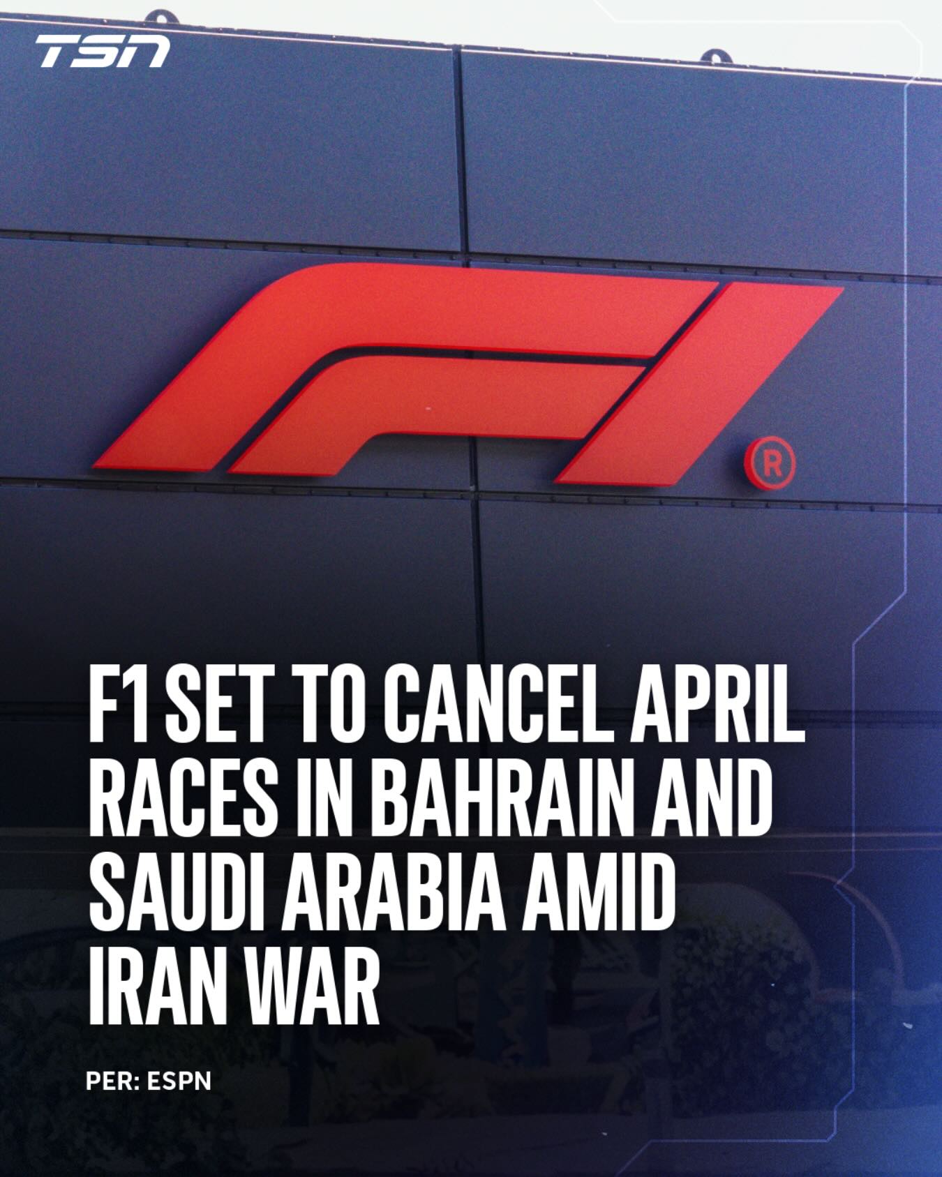 Formula 1 is set to cancel races in Bahrain on April 12 and Saudi Arabia on April 19 due to the ongoing Iran war, per ESPN.

Both countries have been struck during Iran’s response after the United States and Israel launched a wave of attacks on Iran.