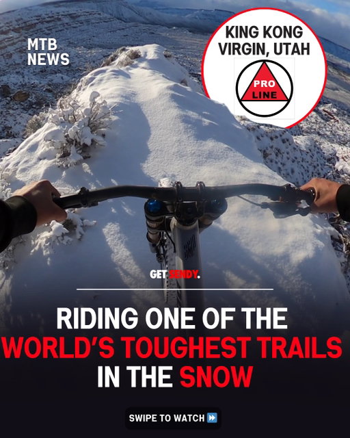 @bmxreeves rides the King Kong Pro Line in Virgin, Utah while it’s covered with snow! 

This is one of the most technical MTB lines on earth and even harder in the snow. Narrow ridges, exposure on both sides, and zero room for error.

Would you try this?