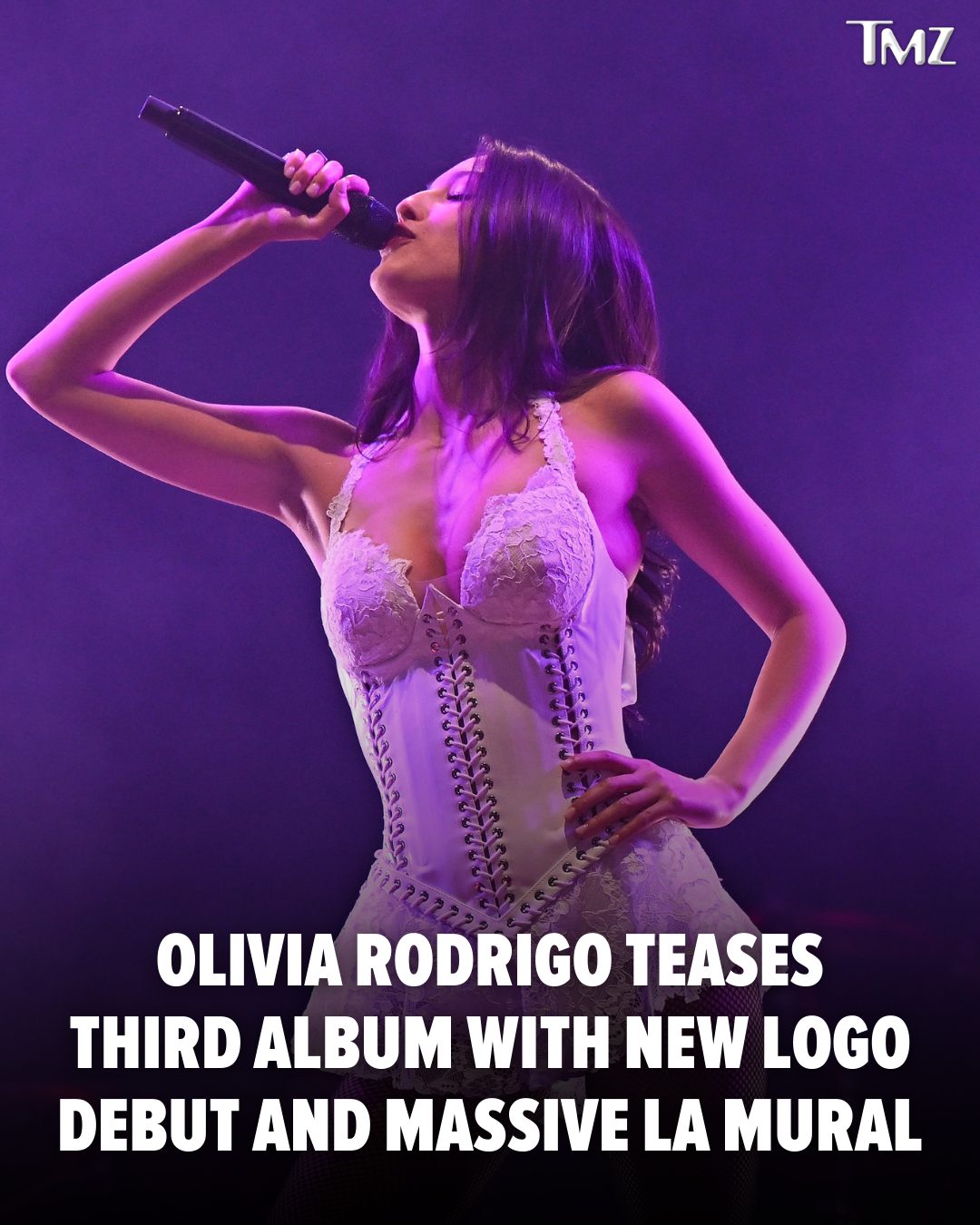 👀 Olivia Rodrigo is teasing her third album in a big way...

A mysterious mural just popped up in LA featuring a new 'OR' logo, and the same symbol is now appearing on Olivia's website. She’s also been dropping hints, from wearing a “3” shirt at the end of the GUTS tour to posting studio pics.

📷 : X/@livieshq & Getty