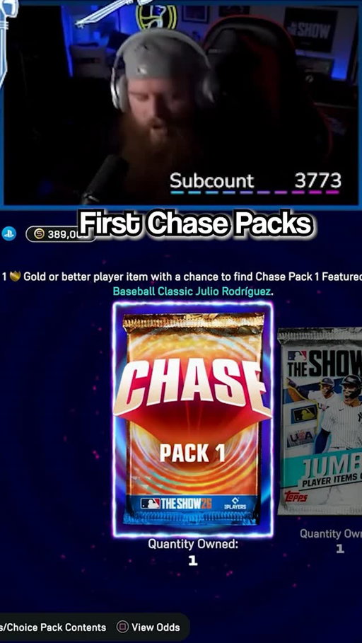 FIRST COUPLE CHASE PACKS OF #MLBTHESHOW26 they go swimmingly of course #mlbtheshow