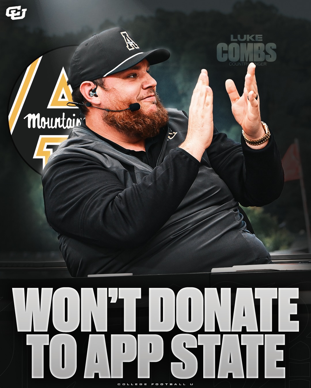 NEW: Country singer Luke Combs won’t donate money to App State 😳

In a recent interview, Luke Combs said the only way he would donate money to a program is if players agreed to sign a two year contract to stay at the school. He explained that his hesitation to contribute financially comes from what he sees as a broken system in college football, where players can leave programs so easily through the transfer portal.

Combs also said he would like to see the program move back to the FCS level so it could realistically compete for a national championship, rather than having a great season only to potentially face a powerhouse like Oregon Ducks football in the playoff and get blown out.

Via @bussinwtb 

Thoughts? ⬇️