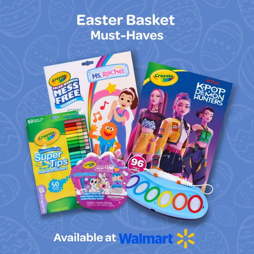Looking for the coolest Easter basket surprises? We’ve got you covered with colorful, creative gifts that spark imagination long after the egg hunt is over. 

🌈 Crayola Color Wonder Magic Light Brush
🌈 Crayola Color Wonder Ms. Rachel Coloring Kit
🌈 Crayola Scribble Scrubbies Tub Set
🌈 Crayola Super Tips Markers
🌈 Crayola K‑Pop Demon Hunters Coloring Book
🌈 Crayola Coloring Books: Bluey, Spidey & His Amazing Friends, Pokemon, and Frozen

Hop over to @Walmart and fill those baskets with color! 

#CrayolaEaster #Walmart #EasterGifts