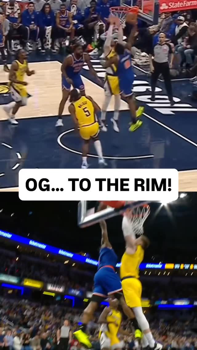 “@oanunoby orchestrating the offense… OH, TO THE RIM!” 😤 Stream NBA League Pass on us all weekend with your free NBA ID • <NYK/IND link in bio>