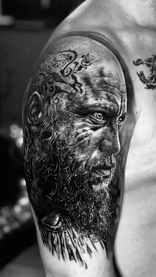 Realistic tattoo from Viking 
-2 sesions 
#blackandgray #realistictattoos #mallorca