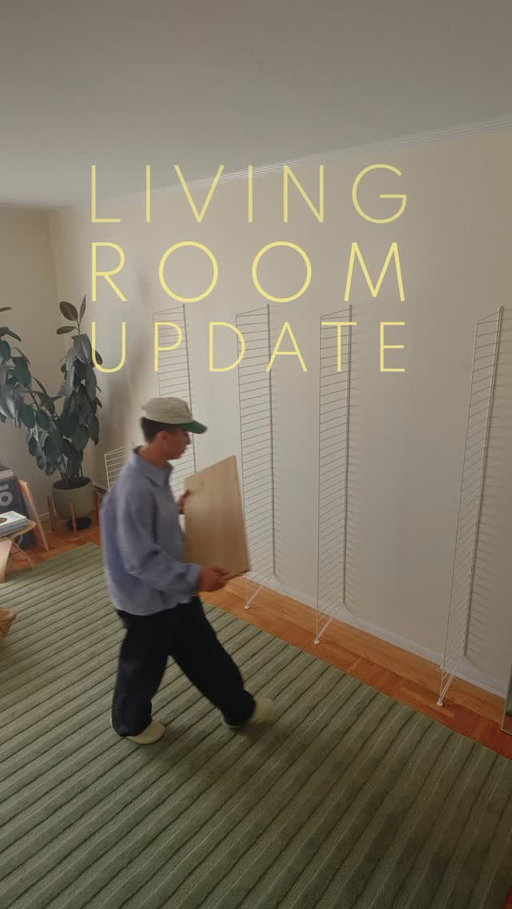 our biggest living room update yet with @stringfurniture 

so stoked with our new custom wall unit, absolutely loving the modularity of the shelves and how it can grow with us over time! #stringpartner