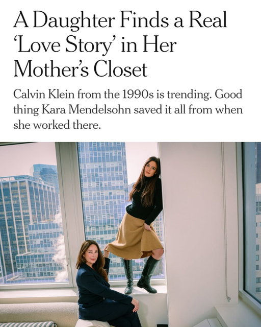 So excited to be featured in the @nytimes today! We have had so much fun recreating looks from the 90s together 🩷