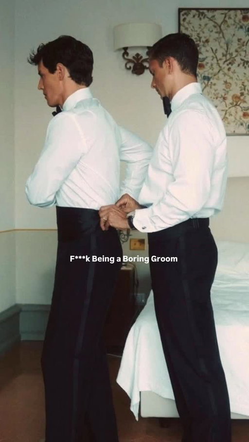 Don’t be a boring groom #wedding #groom #2026groom #tuxedo #weddinginspo