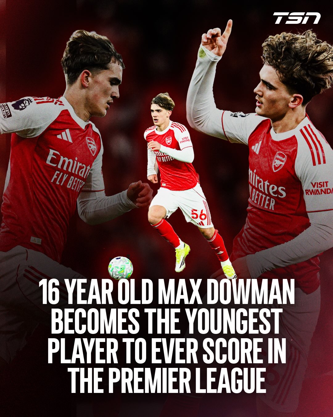Arsenal’s Max Dowman becomes the youngest player to ever score in the Premier League at 16 YEARS OLD after he sealed their 2-0 win today🤯