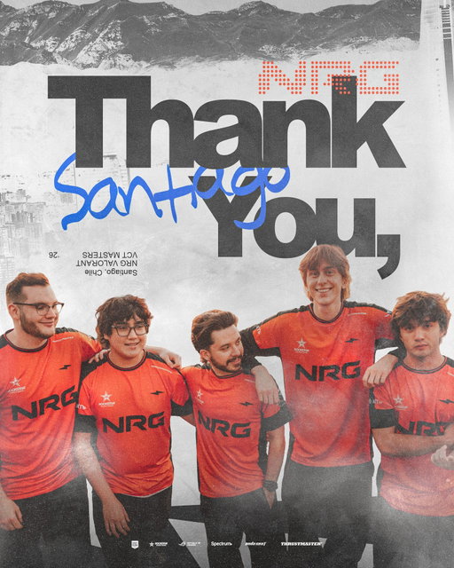 An incredible Masters Santiago run comes to an end in 3rd Place.

GGWP @pprxteam, and good luck in the finals!

#vct #valorant #nrg