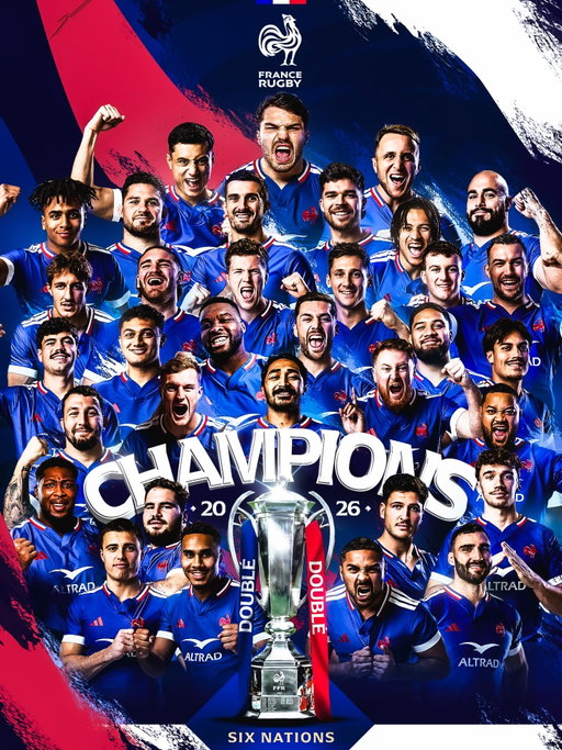 🏆🇫🇷 𝐂𝐇𝐀𝐌𝐏𝐈𝐎𝐍𝐒 𝟐𝟎𝟐𝟔 ⵑ
🤩 LE SIX NATIONS RESTE À LA MAISON ! 

#XVdeFrance