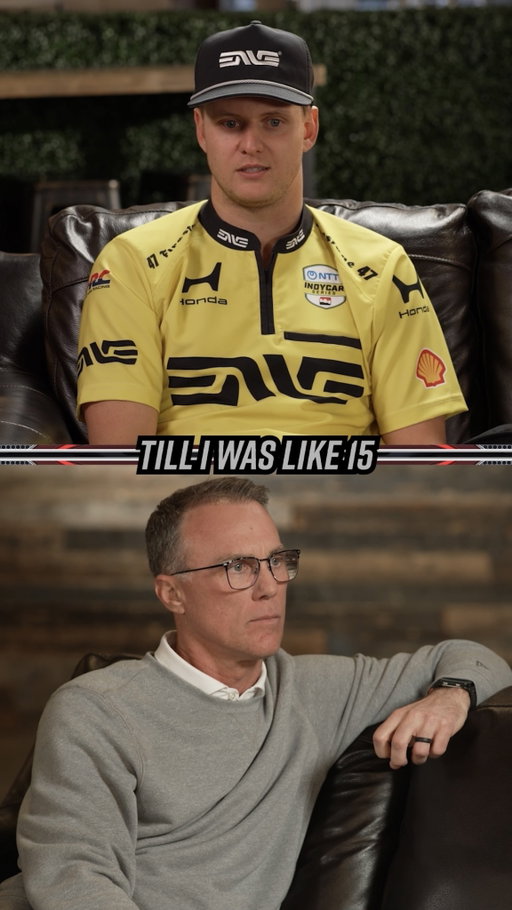 Mick Schumacher talks with @kevinharvick and @wbuxtonofficial about why he raced under a different name as a kid.