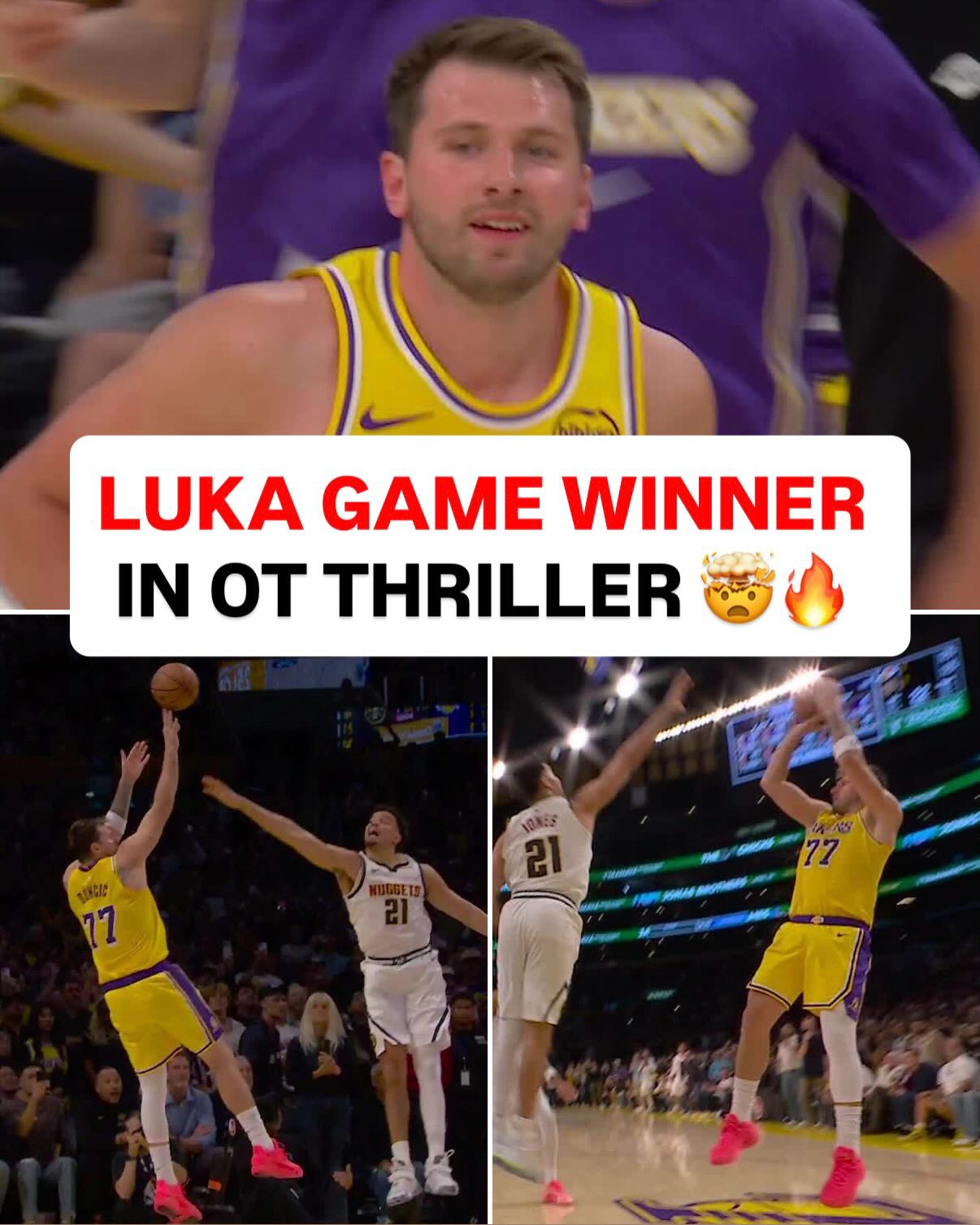 LUKA MAGIC FOR THE WIN IN OVERTIME VS NUGGETS 🤯🪄

LAKERS WIN 5TH IN A ROW 🔥