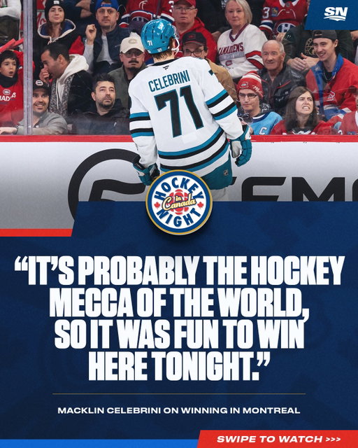 Safe to say Macklin enjoyed his first Saturday night in Montreal 😅