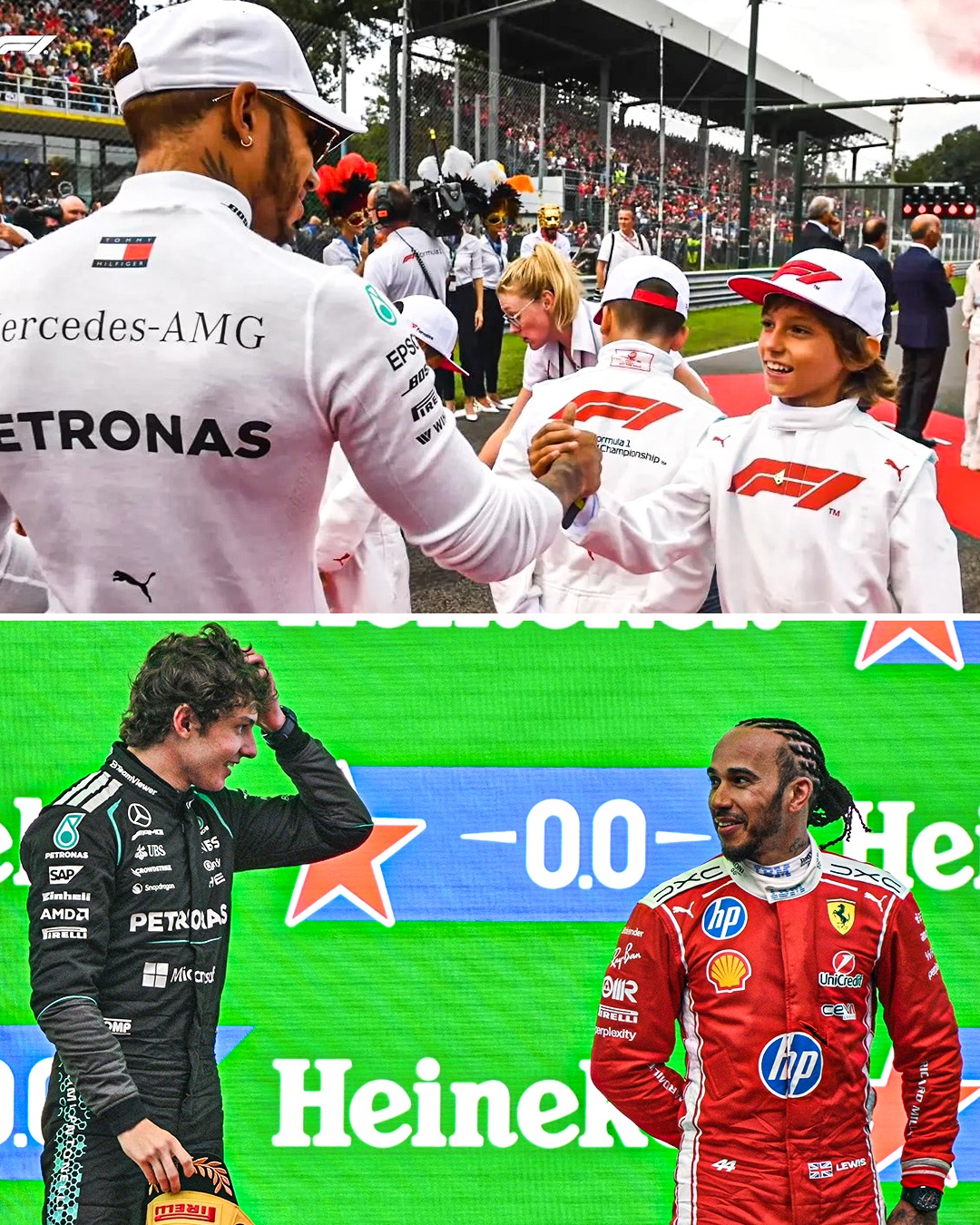 From meeting in 2018 as a grid kid to standing on the podium together 🥹

Lewis Hamilton x Kimi Antonelli 🙌