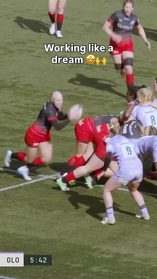 Apps 🤝 Corrigan 

An incredible first try for @saracenswomen 👏

Watch LIVE on @tntsportsrugby 

#PWR