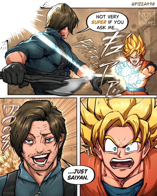 Leon parries Goku's Kamehameha

(Resident Evil Requiem)

#residentevil #leonkennedy #dragonball #fanart