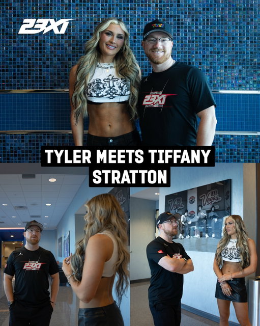 It’s Tiffy Time! ⌚️
Two @Chumba.Casino favorites — @TylerReddick and @WWE Superstar @TiffanyWWE — caught up before today’s race in Vegas.

NO PURCHASE NECESSARY. VGW Group. Void where prohibited by law. See T&C’s. 21+. Sponsored by Chumba Casino.