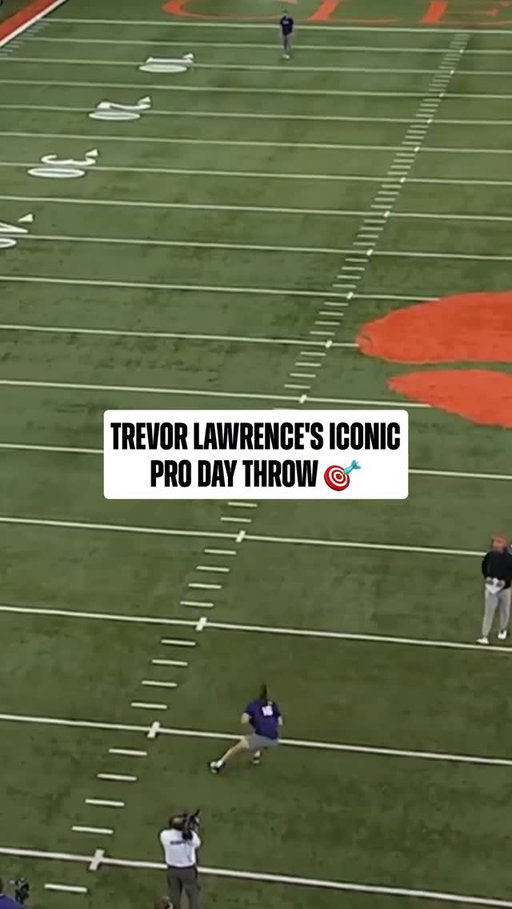 @tlawrence16’s @clemsonfb Pro Day throws like this one helped strengthen his case for being the No. 1 pick 🎯