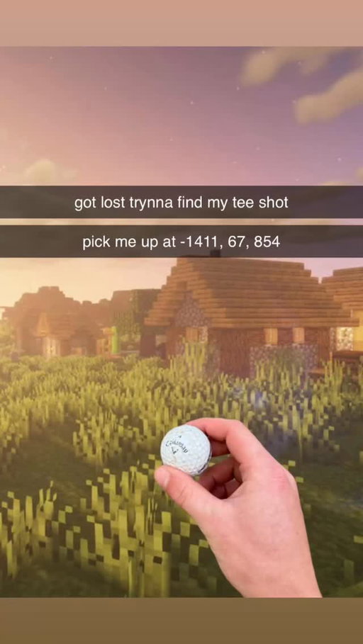 Lucky it didn’t go in the nether #golf #minecraft #scogolfing #golfcontent #nether